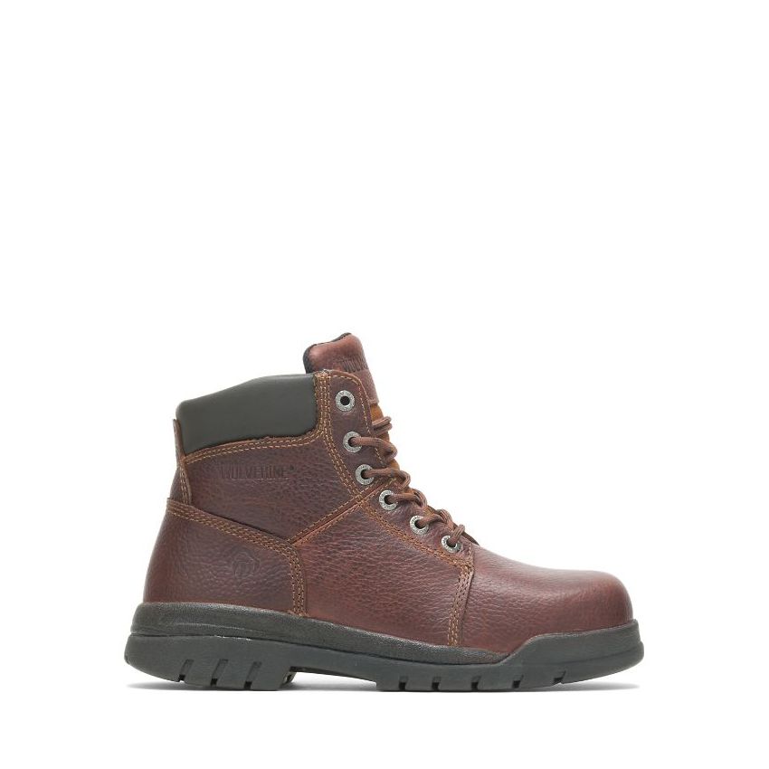 SPECIAL OFFER | WOLVERINE MEN'S MARQUETTE STEEL-TOE 6" WORK BOOT-Walnut