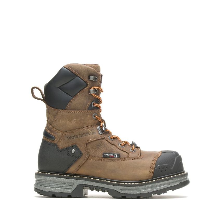 SPECIAL OFFER | WOLVERINE MEN'S HELLCAT ULTRASPRING HEAVY DUTY 8" CARBONMAX WORK BOOT-Brown