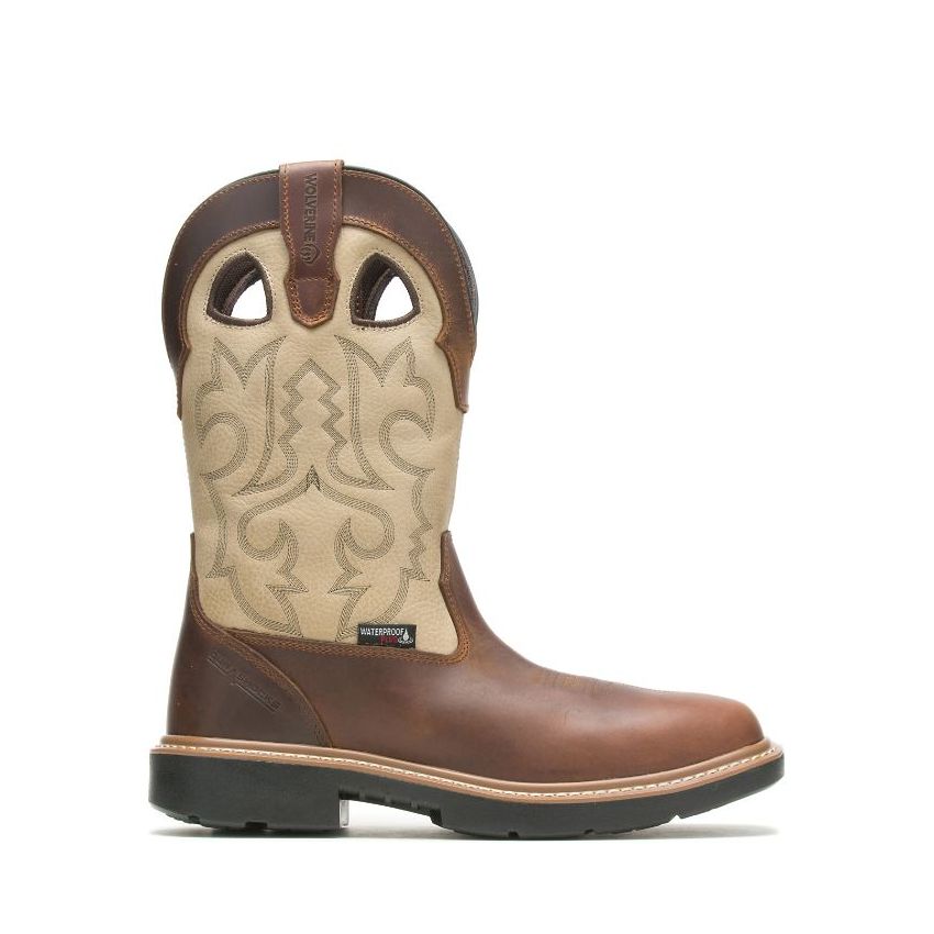 SPECIAL OFFER | WOLVERINE MEN'S RANCHER DURASHOCKS STEEL TOE WELLINGTON-Bone