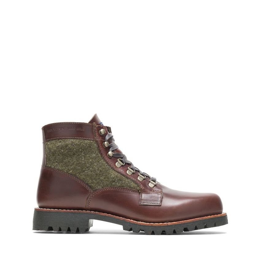 SPECIAL OFFER | WOLVERINE MEN'S FARIBAULT X 1000 MILE PLAIN-TOE RUGGED BOOT-Brown/Green