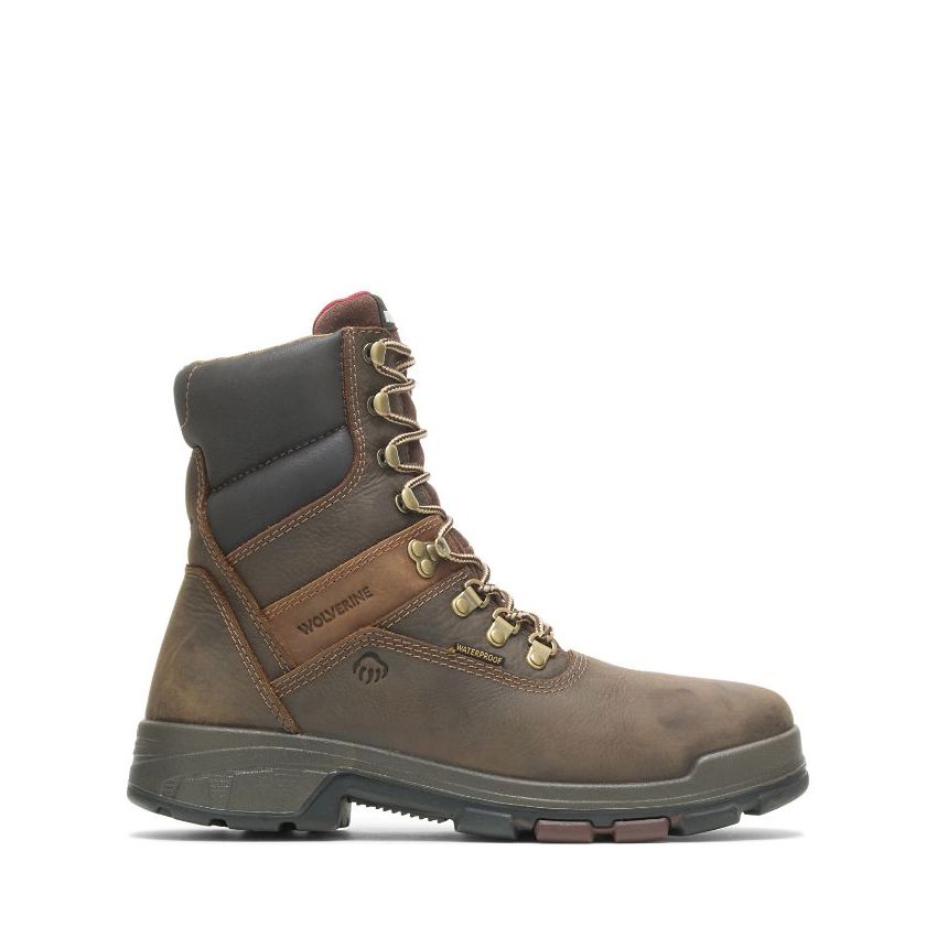 SPECIAL OFFER | WOLVERINE MEN'S CABOR EPX WATERPROOF COMPOSITE TOE 8" WORK BOOT-Dark Brown