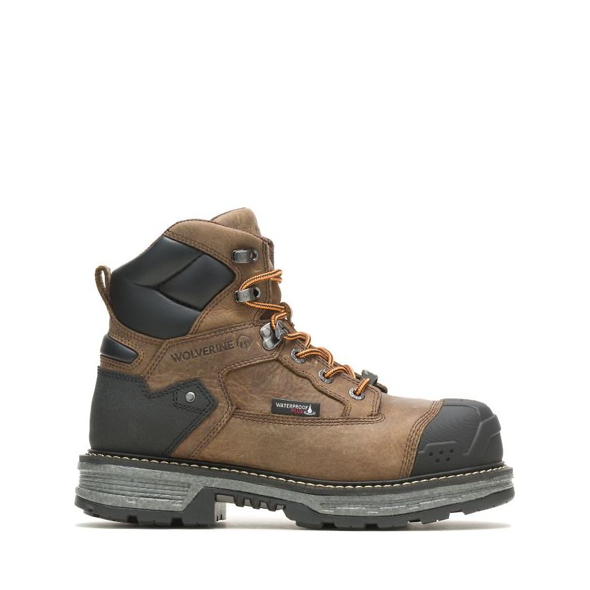 SPECIAL OFFER | WOLVERINE MEN'S HELLCAT ULTRASPRING HEAVY DUTY 6" CARBONMAX WORK BOOT-Brown