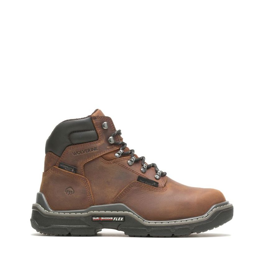 SPECIAL OFFER | WOLVERINE MEN'S RAIDER DURASHOCKS WATERPROOF 6" MET-GUARD WORK BOOT-Peanut