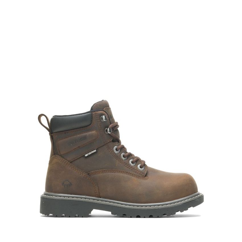 SPECIAL OFFER | WOLVERINE WOMEN'S FLOORHAND 6" STEEL TOE BOOT-Brown