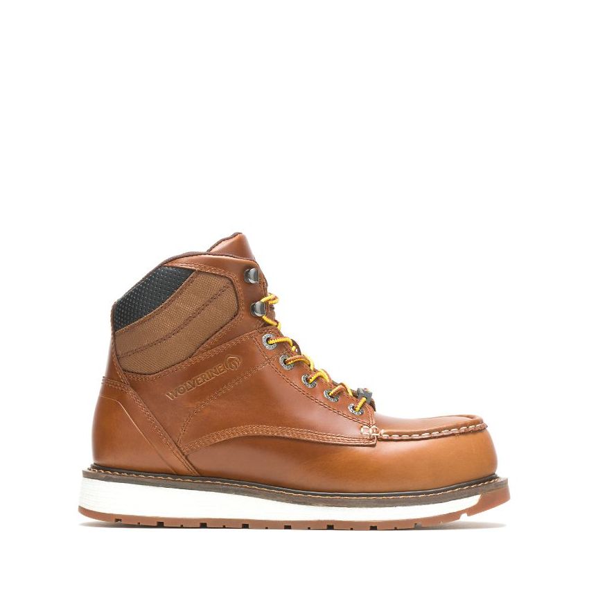 SPECIAL OFFER | WOLVERINE MEN'S HELLCAT ULTRASPRING MOC TOE WEDGE 6" WORK BOOT-Rust
