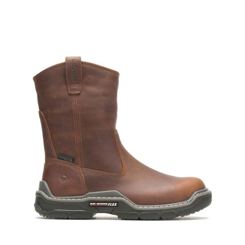 SPECIAL OFFER | WOLVERINE MEN'S RAIDER DURASHOCKS WATERPROOF CARBONMAX WELLINGTON-Peanut