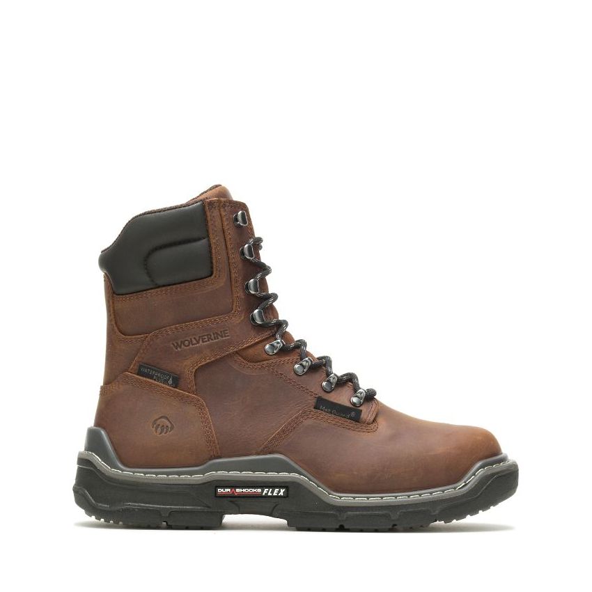 SPECIAL OFFER | WOLVERINE MEN'S RAIDER DURASHOCKS WATERPROOF 8" MET-GUARD WORK BOOT-Peanut