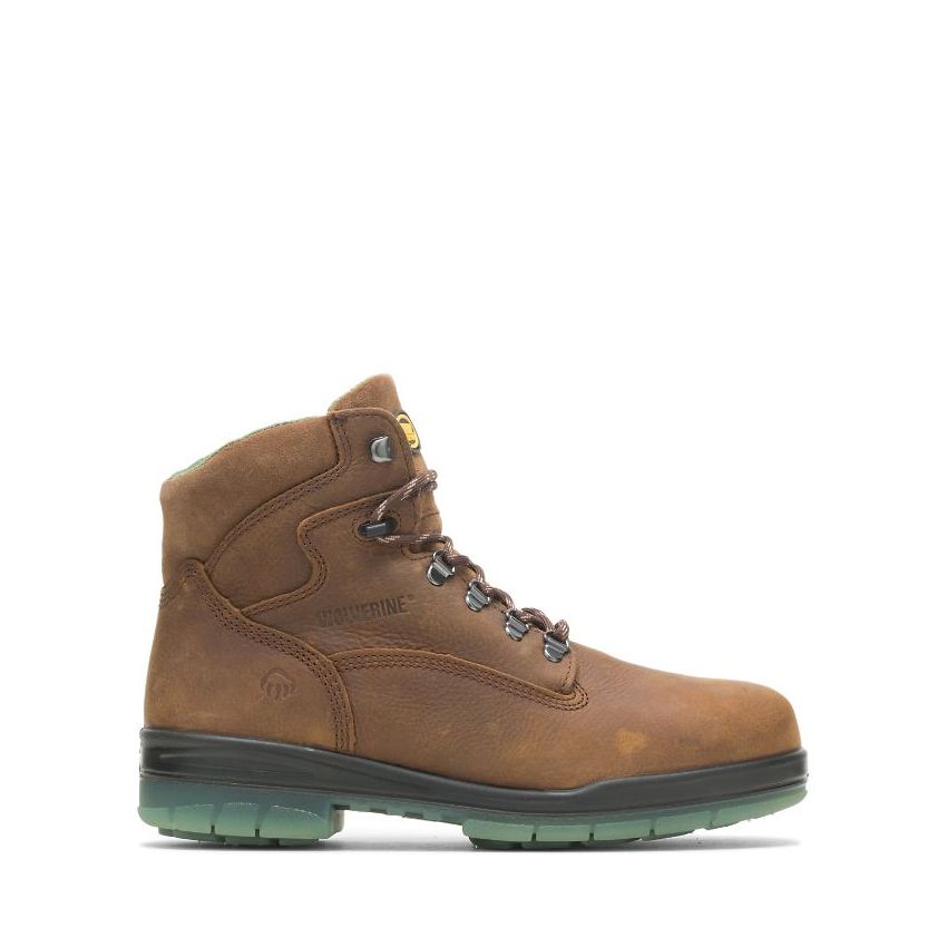 SPECIAL OFFER | WOLVERINE MEN'S I-90 DURASHOCKS WATERPROOF INSULATED STEEL TOE 6" WORK BOOT-Brown