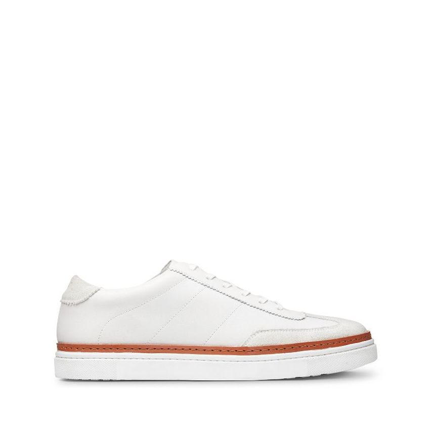 SPECIAL OFFER | WOLVERINE MEN'S BLVD COURT SNEAKER-White Leather/Stone Suede