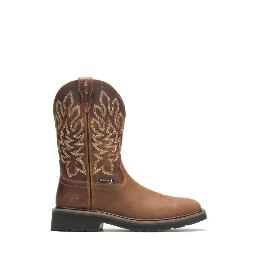 SPECIAL OFFER | WOLVERINE MEN'S RANCHER SQUARE-TOE WELLINGTON-Tobacco