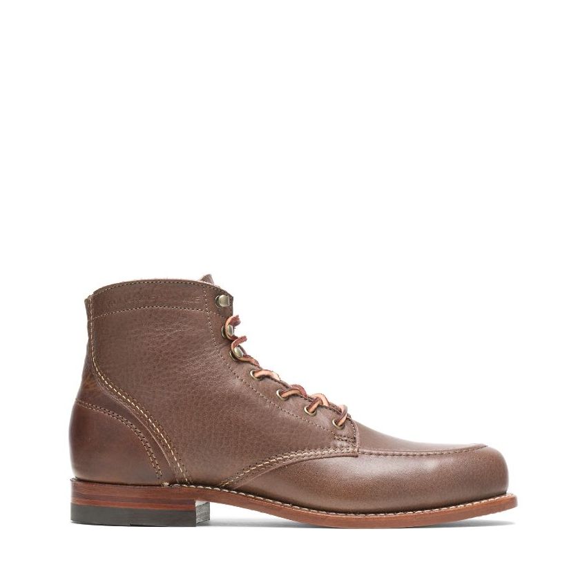 SPECIAL OFFER | WOLVERINE MEN'S OLIVE TANNED - 1000 MILE MOC-TOE ORIGINAL BOOT-Brown
