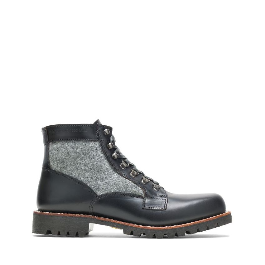 SPECIAL OFFER | WOLVERINE MEN'S FARIBAULT X 1000 MILE PLAIN-TOE RUGGED BOOT-Black/Grey