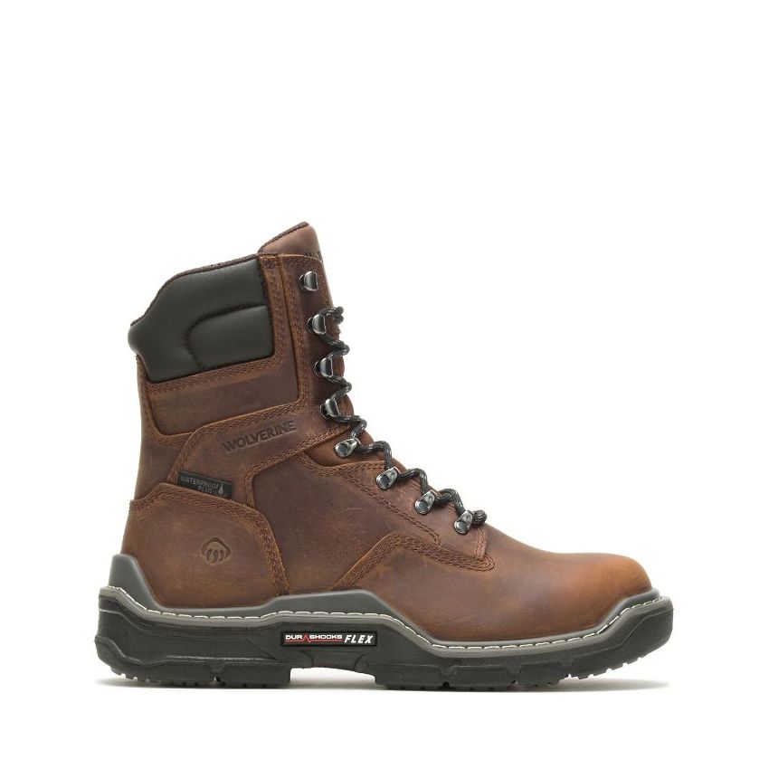 SPECIAL OFFER | WOLVERINE MEN'S RAIDER DURASHOCKS WATERPROOF 8" CARBONMAX WORK BOOT-Peanut