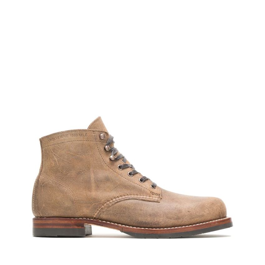SPECIAL OFFER | WOLVERINE MEN'S ROUGH OUT - 1000 MILE PLAIN-TOE CLASSIC BOOT-Rough Out