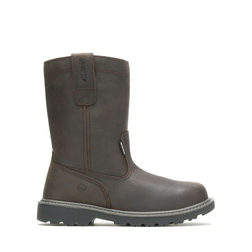 SPECIAL OFFER | WOLVERINE MEN'S FLOORHAND WATERPROOF 10" WELLINGTON-Dark Brown
