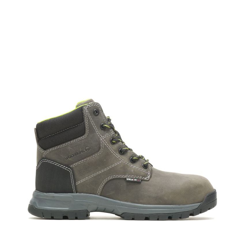 SPECIAL OFFER | WOLVERINE WOMEN'S PIPER 6" COMPOSITE-TOE WORK BOOT-Charcoal Grey