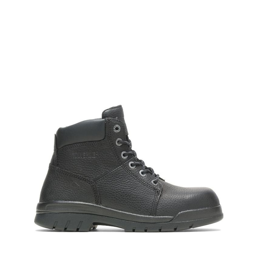 SPECIAL OFFER | WOLVERINE MEN'S MARQUETTE STEEL-TOE 6" WORK BOOT-Black