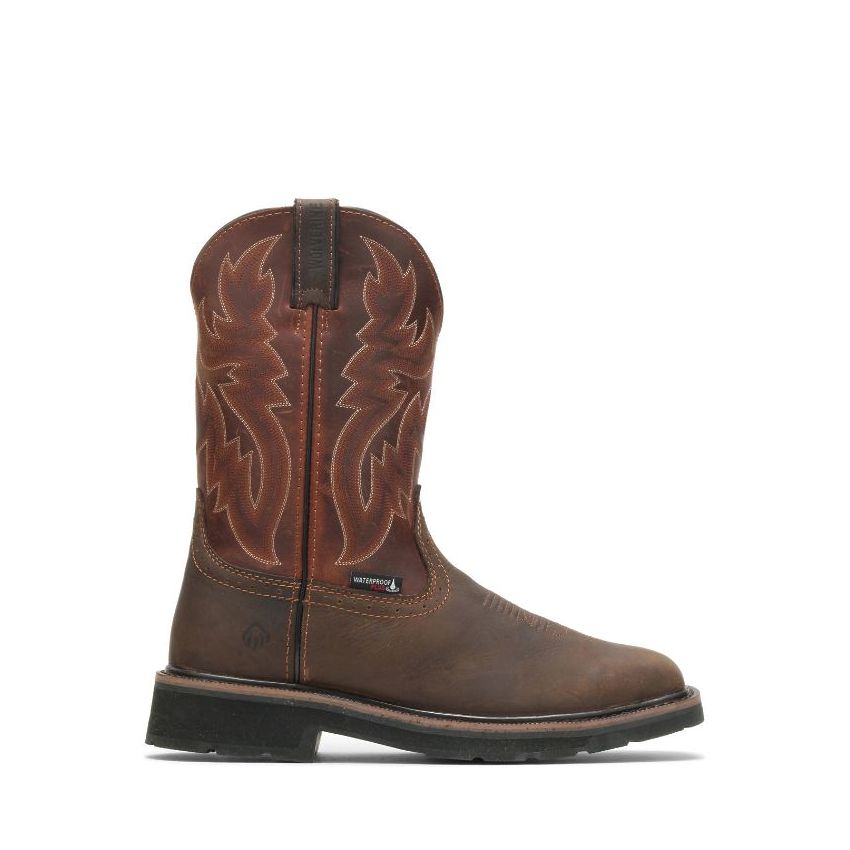 SPECIAL OFFER | WOLVERINE MEN'S RANCHER WATERPROOF STEEL-TOE WELLINGTON-Rust/Brown