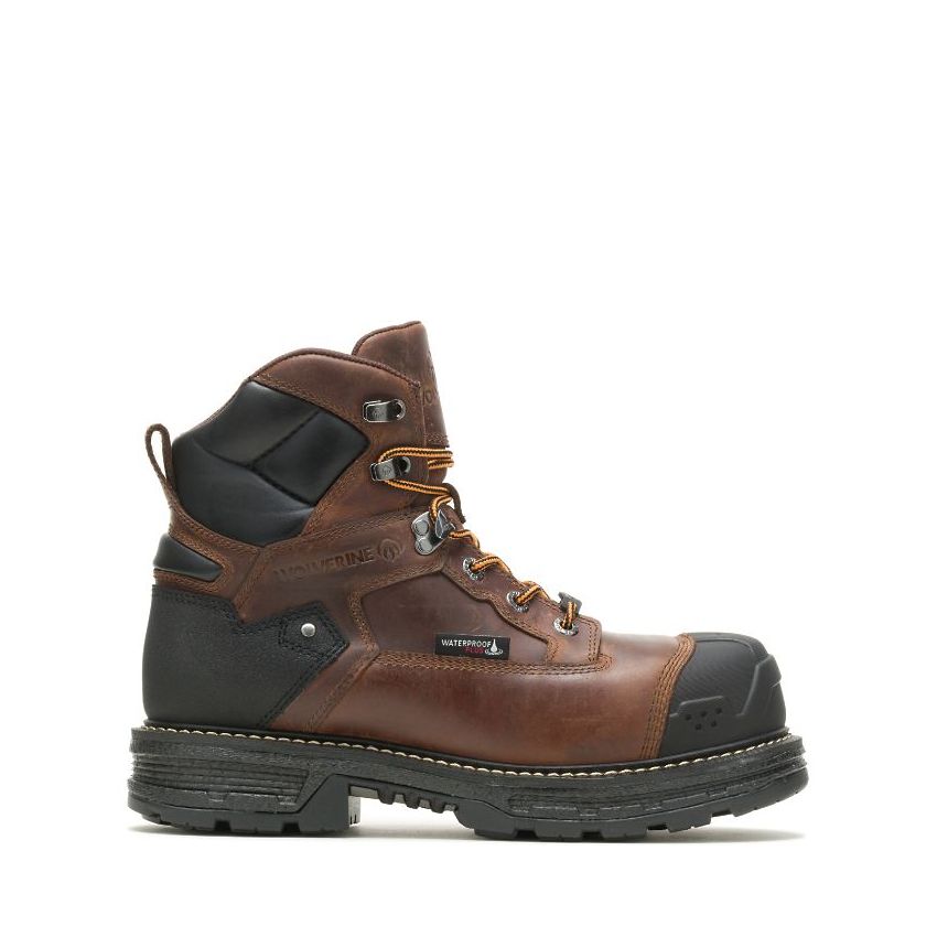 SPECIAL OFFER | WOLVERINE MEN'S HELLCAT ULTRASPRING HEAVY DUTY 6" CARBONMAX WORK BOOT-Tobacco