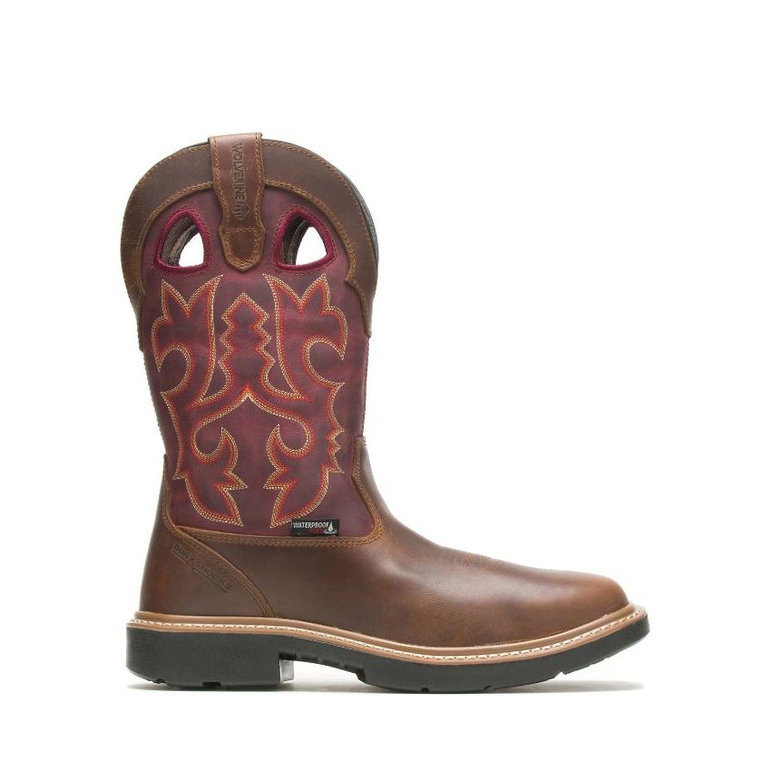 SPECIAL OFFER | WOLVERINE MEN'S RANCHER DURASHOCKS STEEL TOE WELLINGTON-Red