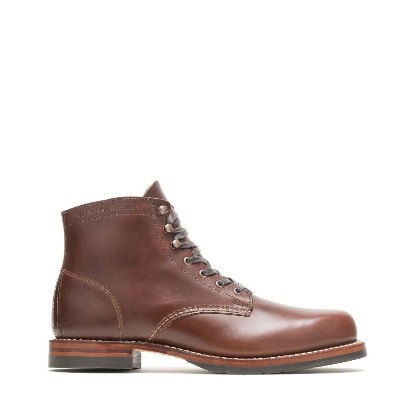SPECIAL OFFER | WOLVERINE MEN'S 1000 MILE PLAIN-TOE CLASSIC BOOT-Havana Brown