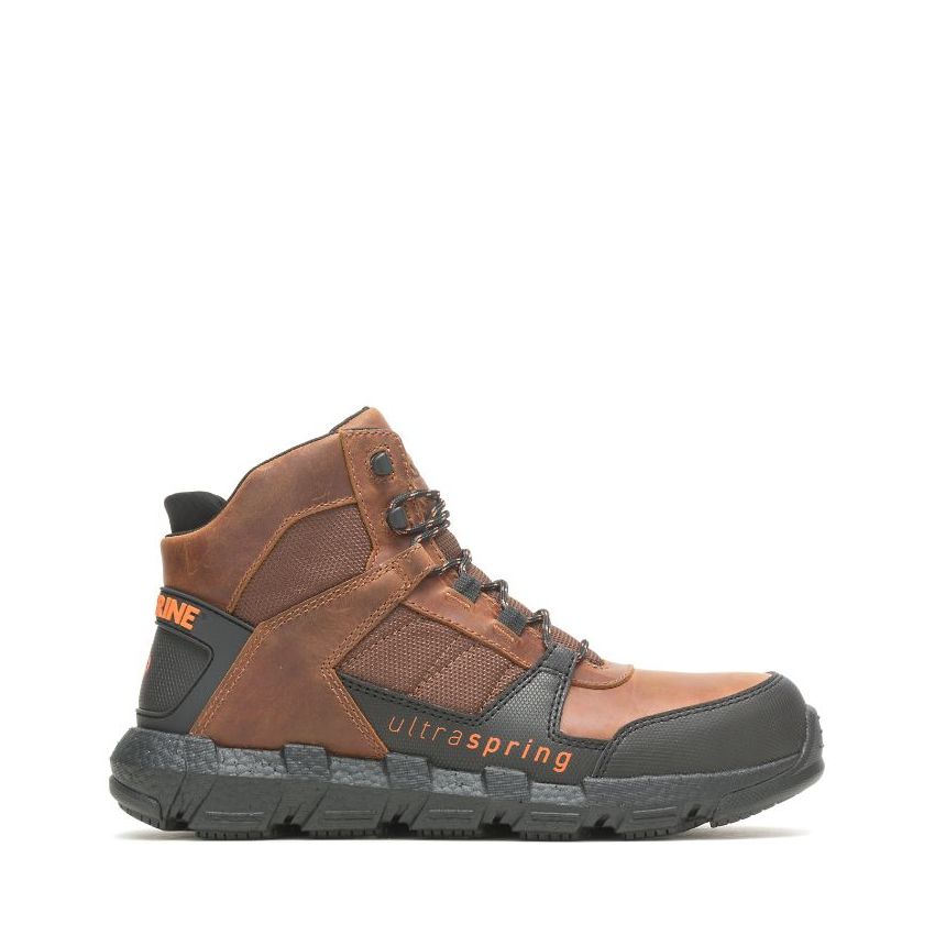 SPECIAL OFFER | WOLVERINE MEN'S REV ULTRASPRING DURASHOCKS VENT CARBONMAX WORK BOOT-Tobacco