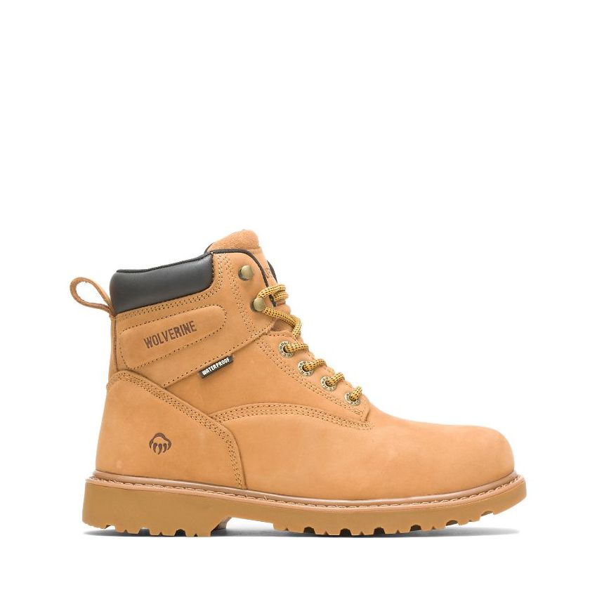 SPECIAL OFFER | WOLVERINE MEN'S FLOORHAND WATERPROOF 6" WORK BOOT-Wheat