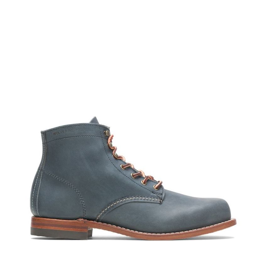 SPECIAL OFFER | WOLVERINE MEN'S OLIVE TANNED - 1000 MILE PLAIN-TOE ORIGINAL BOOT-Navy