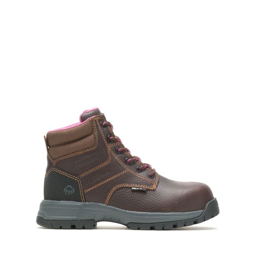SPECIAL OFFER | WOLVERINE WOMEN'S PIPER WATERPROOF COMPOSITE-TOE 6" WORK BOOT-Brown