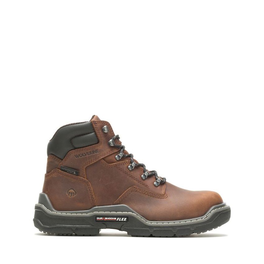 SPECIAL OFFER | WOLVERINE MEN'S RAIDER DURASHOCKS WATERPROOF 6" CARBONMAX WORK BOOT-Peanut