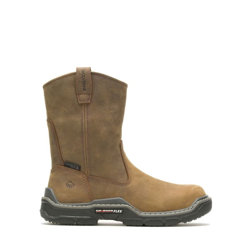 SPECIAL OFFER | WOLVERINE MEN'S RAIDER DURASHOCKS WATERPROOF CARBONMAX WELLINGTON-Brown