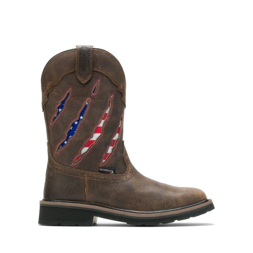 SPECIAL OFFER | WOLVERINE MEN'S RANCHER CLAW WELLINGTON-Brown/Flag